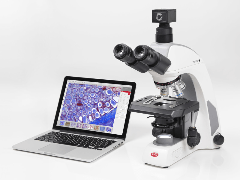 تجهیزات پاتولوژی میکروسکوپ نوری و دوربین متصل به آن - هیستوژنوتک